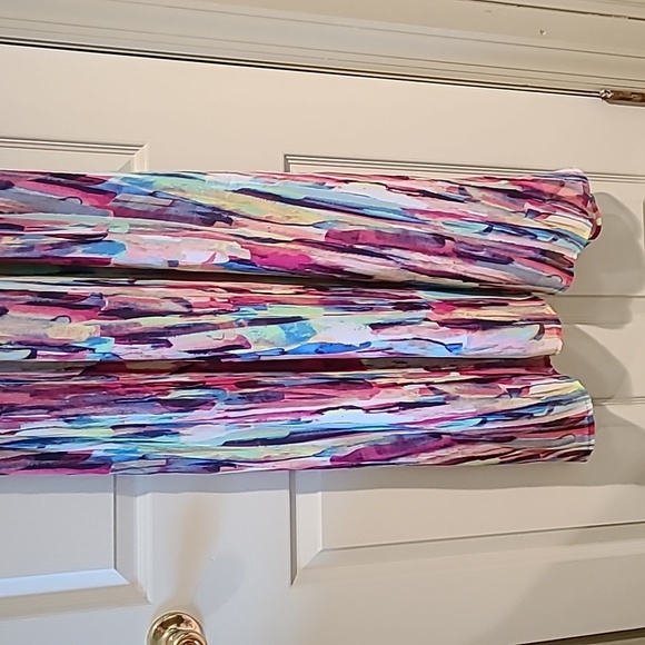 SAKS 5/48 NWOT Chiffon Multicolor Maxi, lined, elasticized empire. Tall 6. - Picture 3 of 10